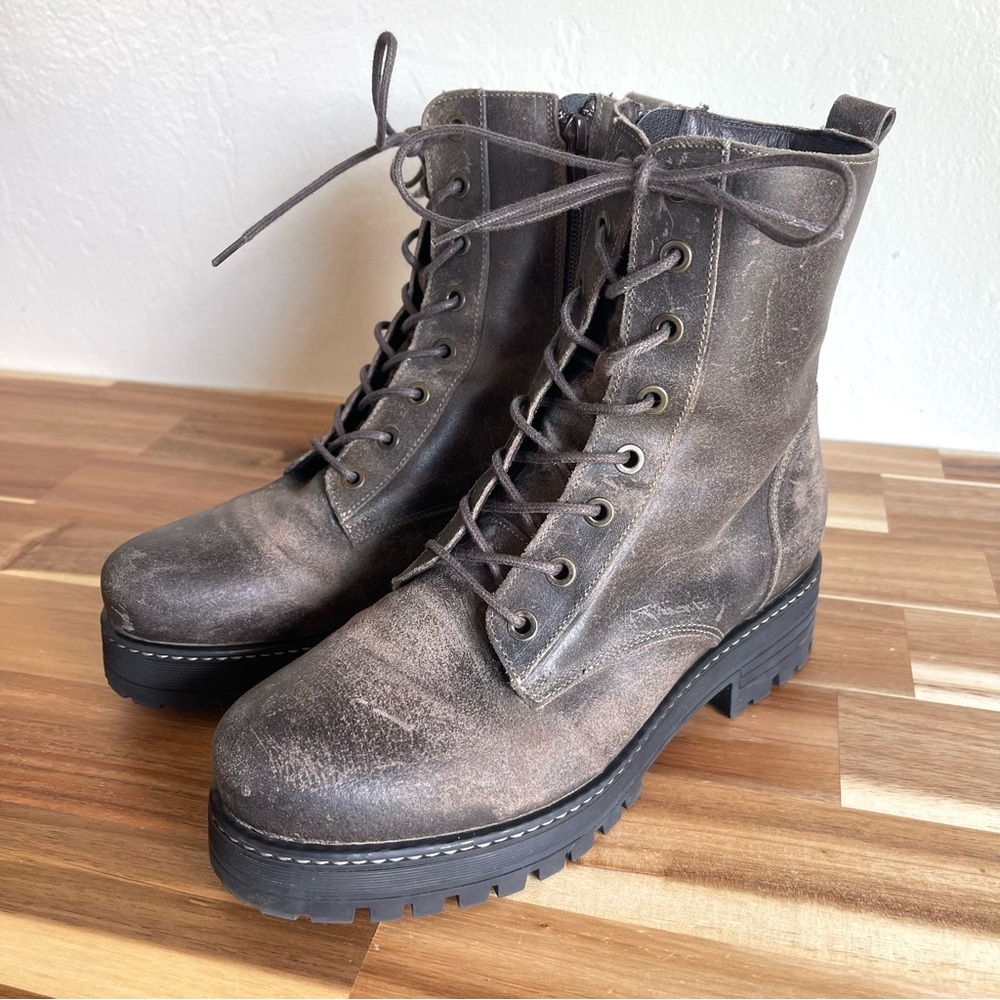 Taos Brown Distressed Leather size Eu 38 US 7-7.5 - Picture 7 of 8
